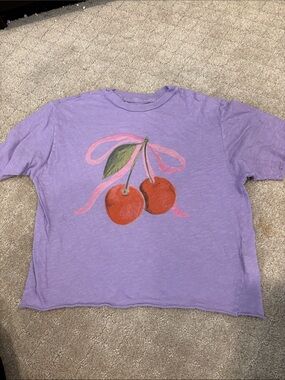 Original Retro Brand Lilac Tee with Cherry Graphic